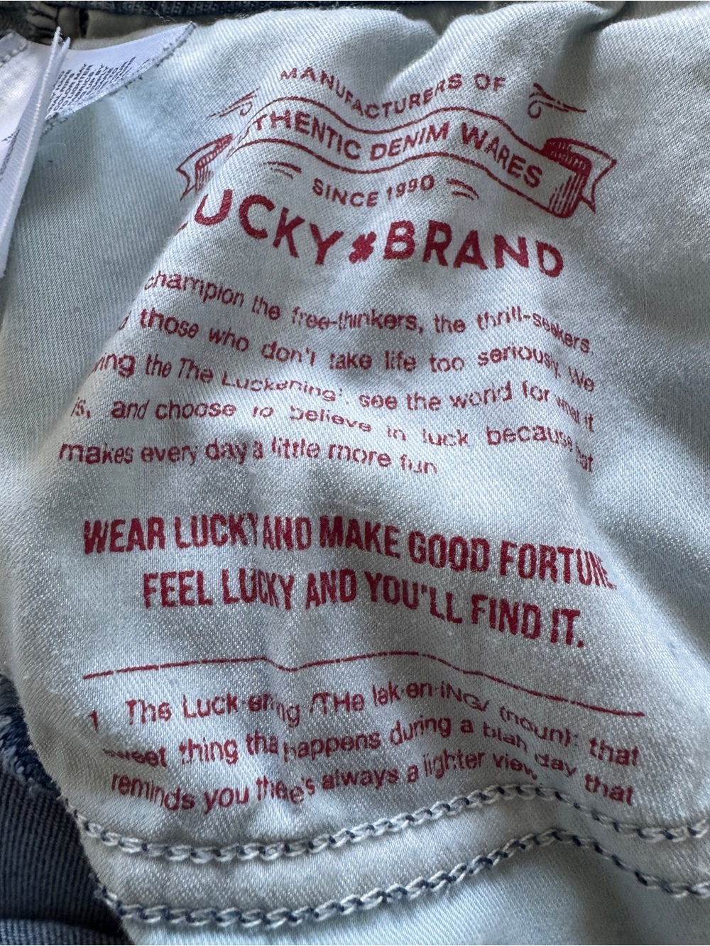 Lucky Brand Boy Mid Rise Relaxed Straight Distressed Jeans 8/29R - Picture 8 of 10
